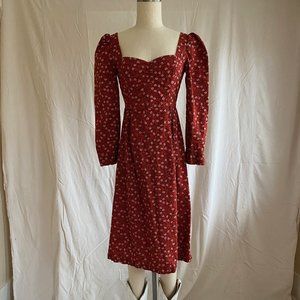 Floral puff sleeve dress